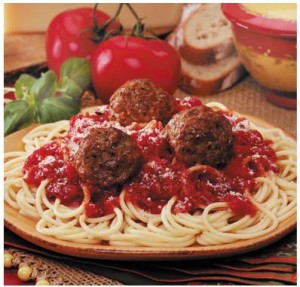 meatball plus spaghetti